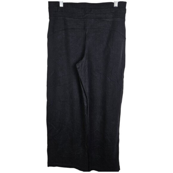 Athleta Black Wide Leg Elastic Waist Baggy Lounge Pants Size Small - Picture 8 of 11